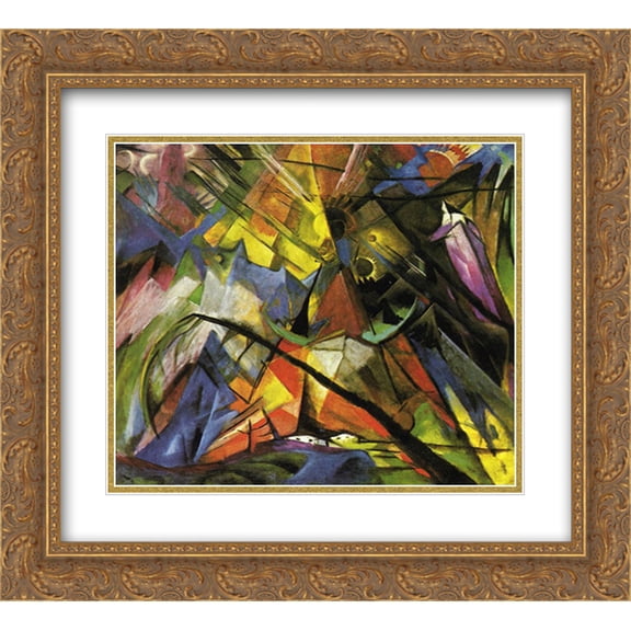 Franz Marc 2x Matted 22x20 Gold Ornate Framed Art Print 'Tyrol'