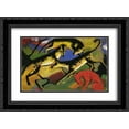 thumbnail image 1 of Franz Marc 2x Matted 24x20 Black Ornate Framed Art Print 'Playing Dogs', 1 of 2