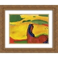 thumbnail image 1 of Franz Marc 2x Matted 24x20 Gold Ornate Framed Art Print 'Horse in a landscape', 1 of 2