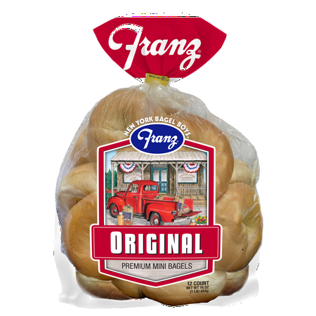 Franz New York Bagel Boys Original Mini Bagels, 16 oz, 12 Count