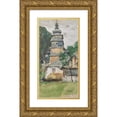 thumbnail image 1 of Franz Poledne 14x24 Gold Ornate Framed and Double Matted Museum Art Print Titled - Church Tower in Zbyszyce (1917), 1 of 4