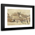 thumbnail image 1 of Franz Poledne 18x14 Black Modern Framed Museum Art Print Titled - View of Vienna from the Rotenthurmtor, 1 of 5