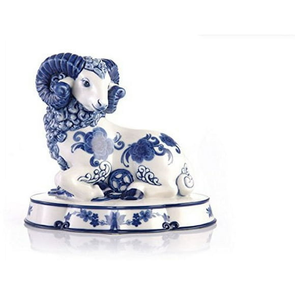 Franz Porcelain - Figurine - Blue & White Goat