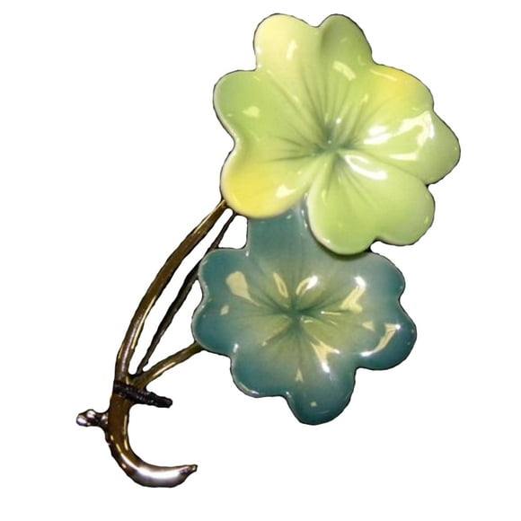 Franz Porcelain - Rhodium Pin - Shamrock