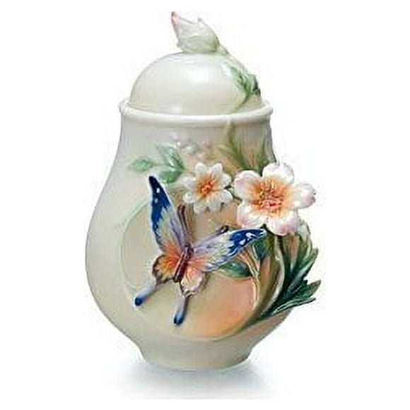 Franz Porcelain - Sugar Jar - Fluttering Beauty