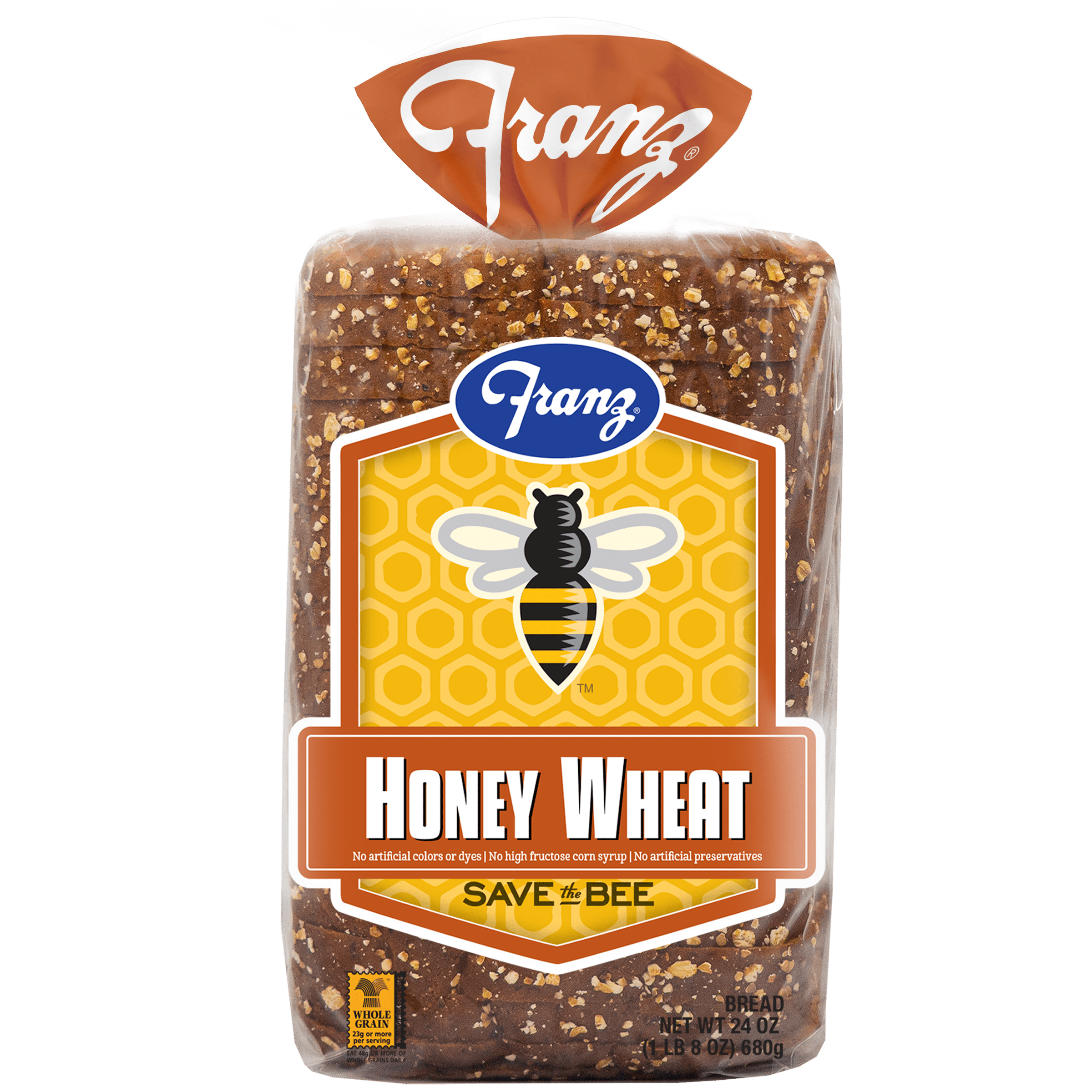 Franz Save the Bee Honey Wheat Bread, 24 oz