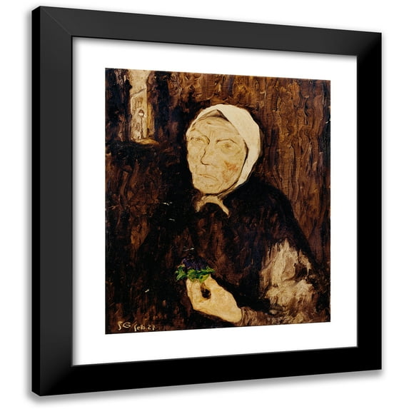 Franz Secky 15x17 Black Modern Framed Museum Art Print Titled - The Violet Seller (1927)