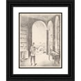 thumbnail image 1 of Franz Sedlacek 19x24 Black Ornate Framed Double Matted Museum Art Print Titled: The Writer, 1 of 5
