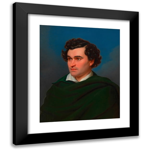 Franz Seraph Stirnbrand 12x14 Black Modern Framed Museum Art Print Titled - Anton Harizes (Singers) (Around 1827)