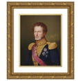 thumbnail image 1 of Franz Seraph Stirnbrand 12x14 Gold Ornate Wood Frame and Double Matted Museum Art Print Titled - Portrait of Ernst Freiherr Von Hugel to the Left in Three -Quarter View. (1829), 1 of 4