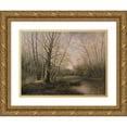 thumbnail image 1 of Franz Stephan Paschinger 14x11 Gold Ornate Wood Frame and Double Matted Museum Art Print Titled - March-Auen in Spring (1900-1910), 1 of 4