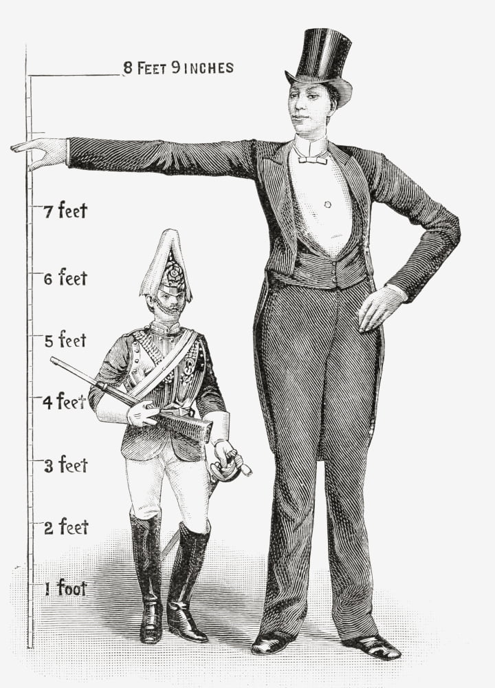 Franz Winkelmeier Aka Giant Of Friedburg-Lenga 1860 Canvas Art - Ken Welsh Design Pics (13 x 18)