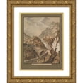 thumbnail image 1 of Franz Xaver Triner 15x18 Gold Ornate Wood Frame and Double Matted Museum Art Print Titled - Devil's Bridge Toward the Gothard Mountain in Switzerland (1785-1824), 1 of 4