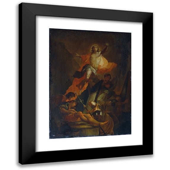 Franz Xaver Wagenschön 14x18 Black Modern Framed Museum Art Print Titled - Resurrection of Christ (Around 1750-1770)