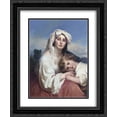 thumbnail image 1 of Franz Xaver Winterhalter 2x Matted 20x24 Black Ornate Framed Art Print 'Italian woman with child', 1 of 2