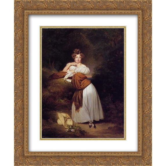 Franz Xaver Winterhalter 2x Matted 20x24 Gold Ornate Framed Art Print 'Sophie Guillemette, Grand Duchess of Baden'