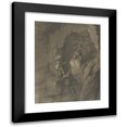thumbnail image 1 of Franz von Hauslab the Younger 12x14 Black Modern Framed Museum Art Print Titled - Soldiers in a Cave Receiving Blessings from Heaven (19th Century), 1 of 5