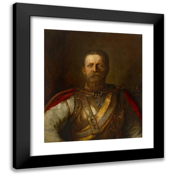 Franz von Lenbach 15x17 Black Modern Framed Museum Art Print Titled - Crown Prince Frederick William, Later Frederick IIi, German Emperor and King Of Prussia (ca. 1880)