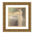 thumbnail image 1 of Franz von Matsch 15x16 Gold Ornate Wood Frame and Double Matted Museum Art Print Titled - Female Act with Outstretched Hands to the Left, 1 of 4
