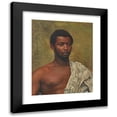 thumbnail image 1 of Franz von Matsch 15x18 Black Modern Framed Museum Art Print Titled - Portrait of an African Man, 1 of 5