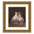 thumbnail image 1 of Franz von Persoglia 15x17 Gold Ornate Wood Frame and Double Matted Museum Art Print Titled - The Pretty Child, 1 of 4