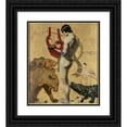 thumbnail image 1 of Franz von Stuck 12x14 Black Ornate Wood Framed Double Matted Museum Art Print Titled: Orpheus and the Animals (1891), 1 of 5