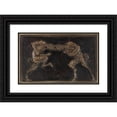 thumbnail image 1 of Franz von Stuck 24x16 Black Ornate Framed Double Matted Museum Art Print Titled: Fighting Faune (Approx. 1903), 1 of 5