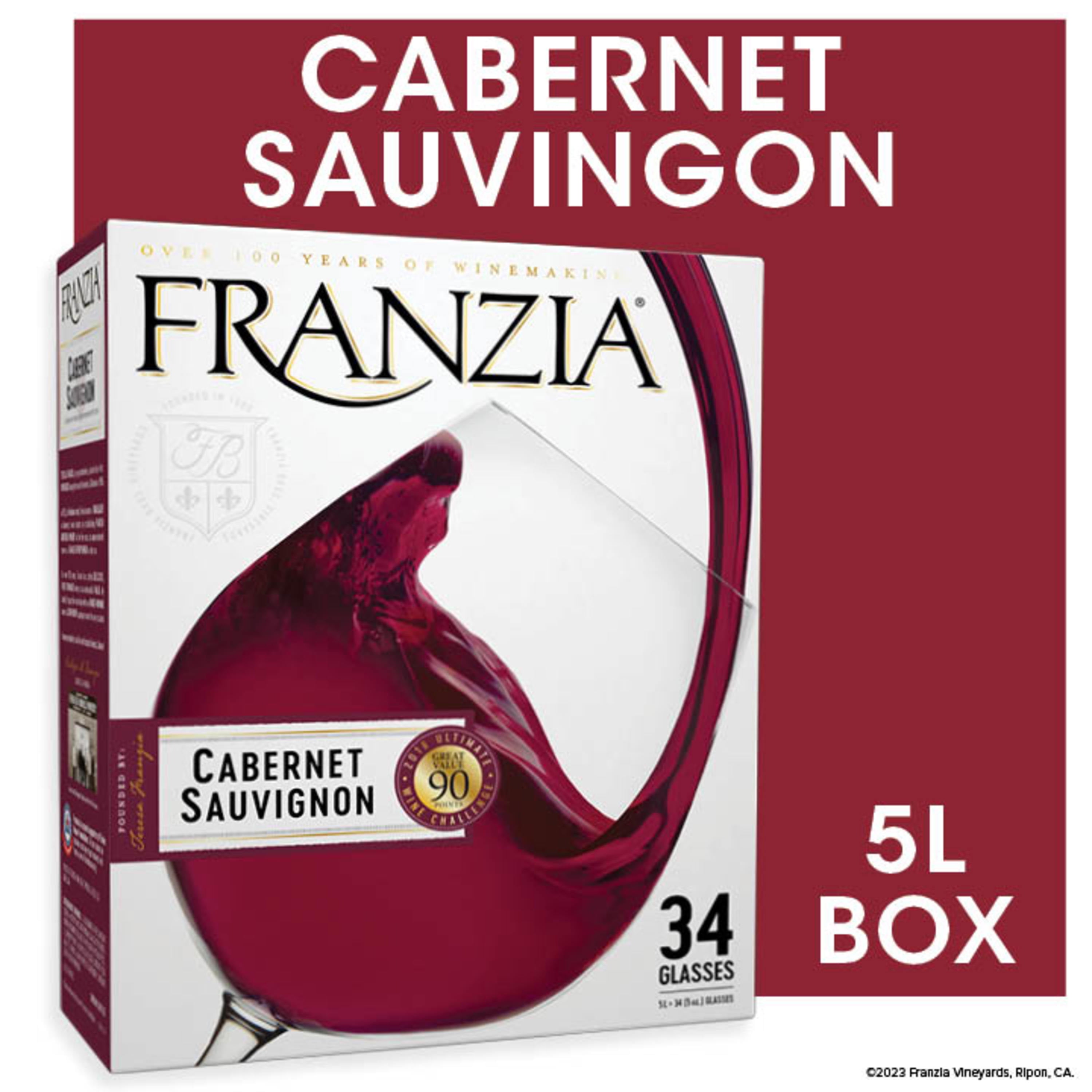 Ærlig Halvkreds kapillærer Franzia® Cabernet Sauvignon Red Wine - 5 Liter Box - Walmart.com