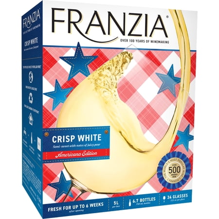 Franzia Crisp White, White Wine, 5L, 9% ABV