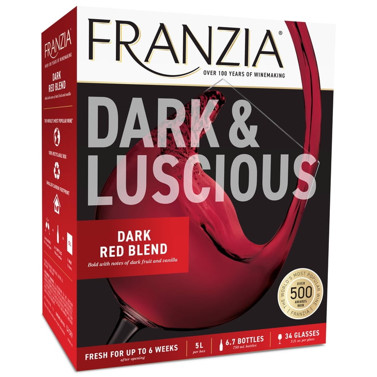 Franzia, Red Wine, 5L, Dark Red Blend, Rich Full-Bodied - Walmart.com