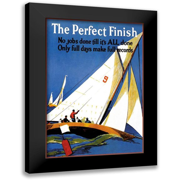 Franzoni, Roberto 13x18 Black Modern Framed Museum Art Print Titled - The Perfect Finish, 1929