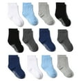 thumbnail image 1 of Fraobbg 12 Pack Non Slip Crew Socks for Toddlers Baby Cotton Grips Ankle Socks, 1 of 6