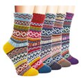 thumbnail image 1 of Fraobbg 5-Pack Women's Warm, Thick Knitted Wool Crew Casual Socks, 1 of 9
