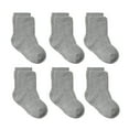 thumbnail image 1 of Fraobbg 6 Pack Baby Girls Non Slip Crew Socks For Toddlers Cotton Grips Ankle Socks Colorful, 1 of 5