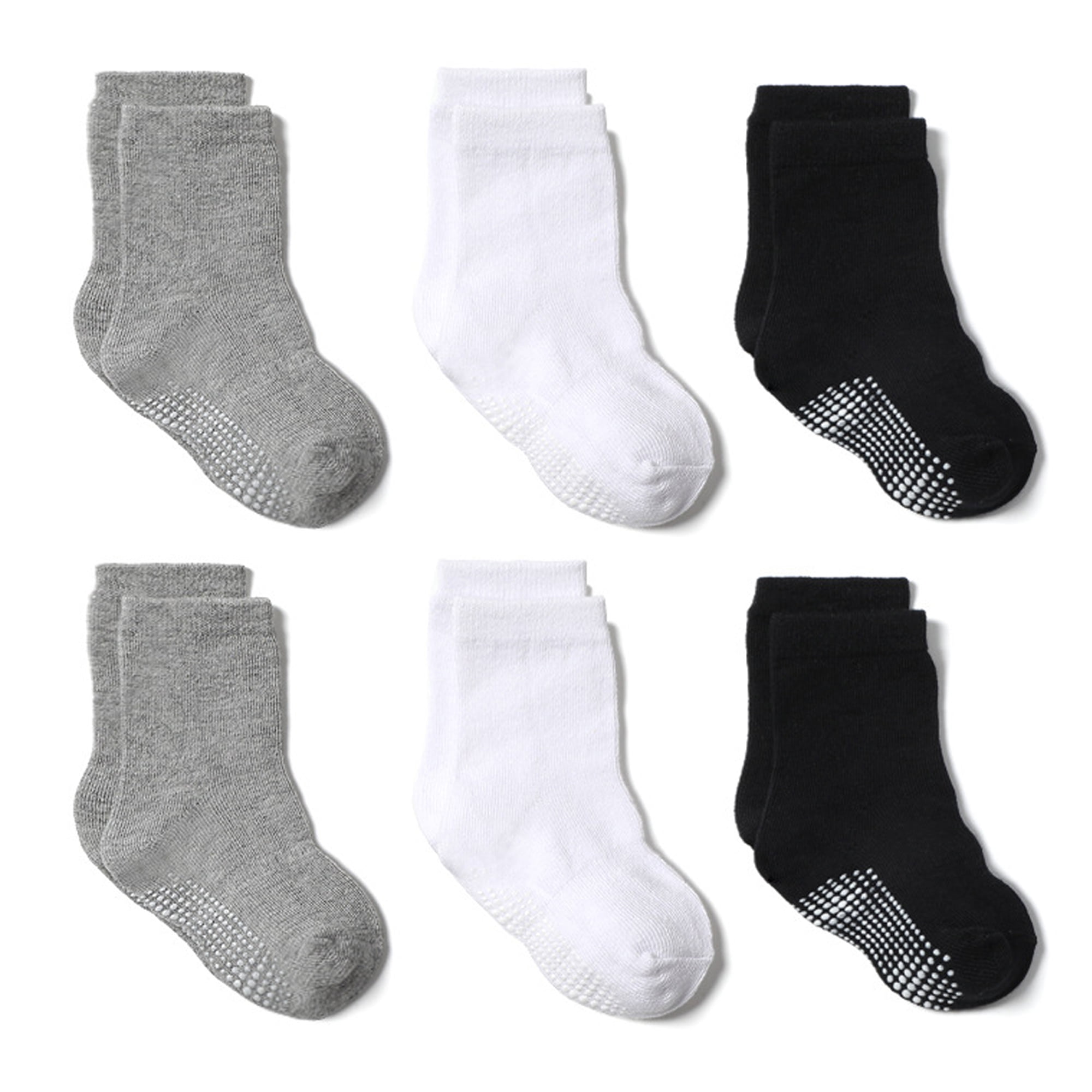 Fraobbg 6 Pack Baby Girls Non Slip Crew Socks For Toddlers Cotton Grips