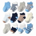 thumbnail image 1 of Fraobbg Ankle Style Socks with Grip for Little Girls & Boys Infants Toddlers Children 12 Pairs, 1 of 2