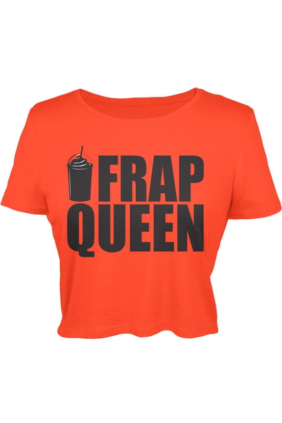 Frap Queen Coral Juniors Crop T-Shirt - X-Small/Small