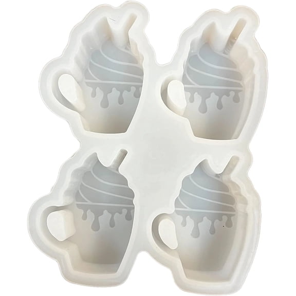 Frappuccino Hot Cocoa Chocolate Mug Vent Clip Silicone Mold Holiday Christmas Whipped Cream Drip Heat Resistant Baking Aroma Scented Beads 2 x 1.5 inches