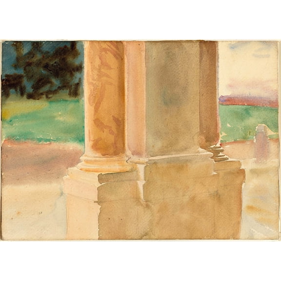 Frascati, Architectural Study by John Singer Sargent - 12" x 18" Art Print Wall Decor
