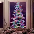 Fraser Hill Farm Prelit LED Multicolor Flocked Mountain Pine 10ft