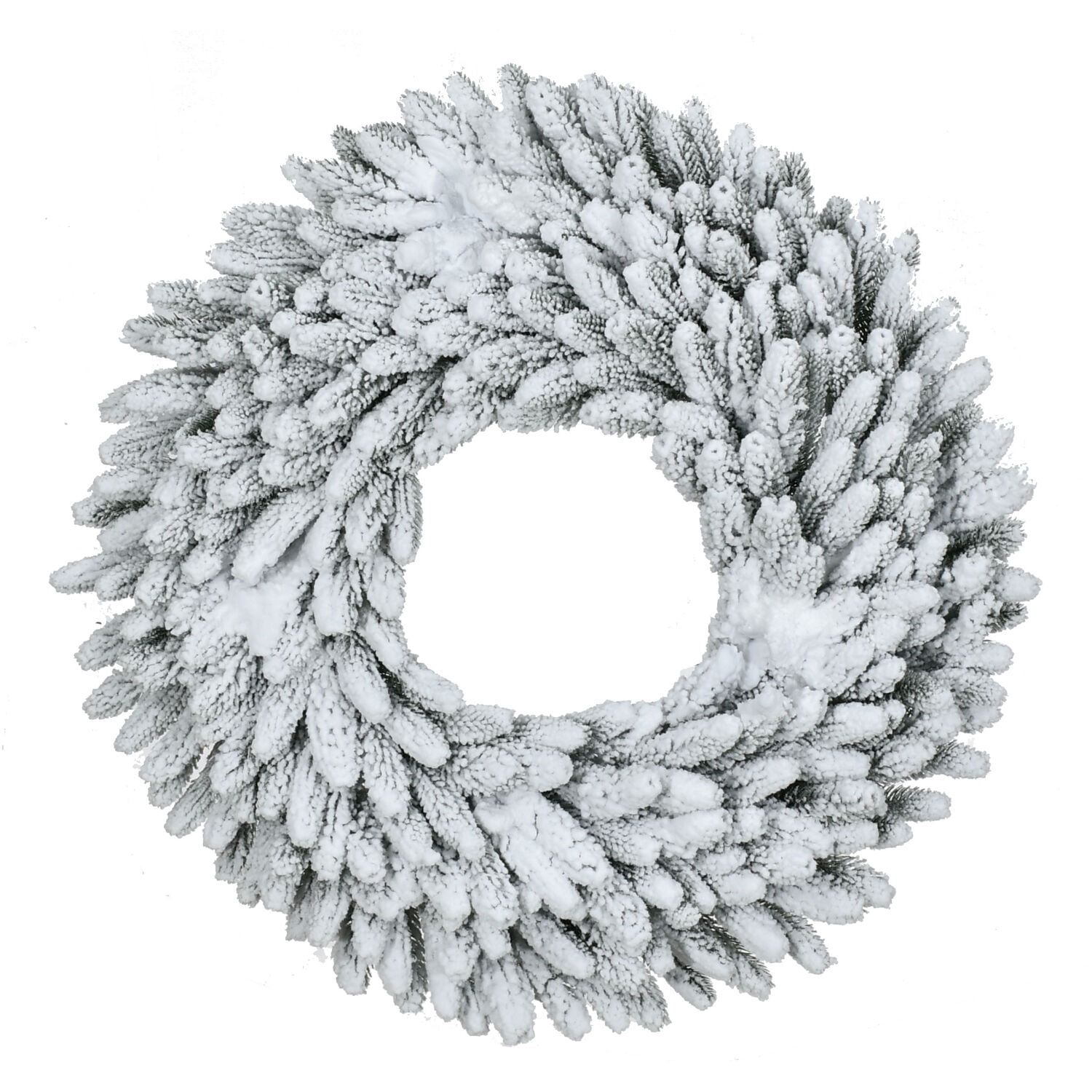 36'' Frosted Pine Artificial Wreath with Snow Flocking