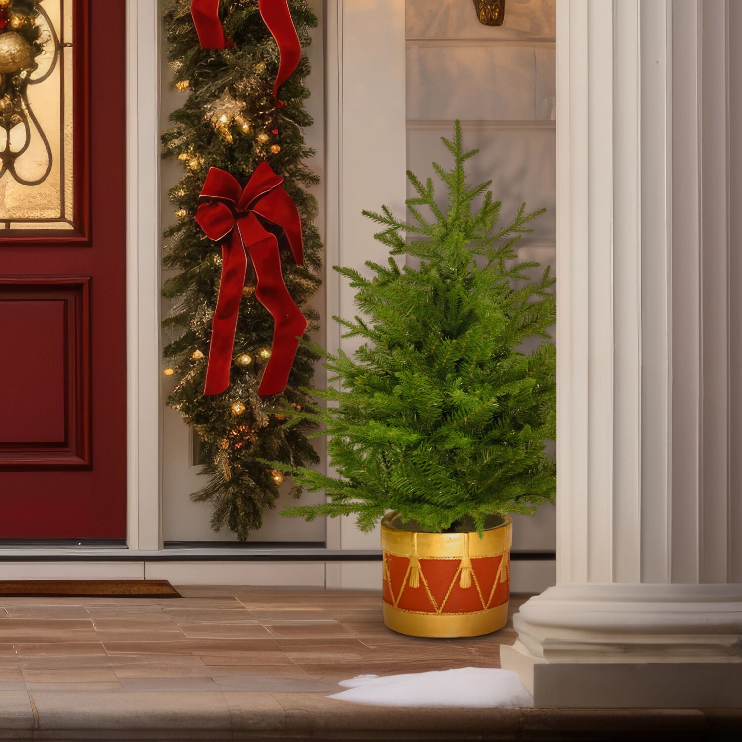 Fraser Hill Farm 3.0-Ft Andirondack Potted Christmas Tree Fraser Hill Farm 3.0-Ft Andirondack Potted Christmas Tree