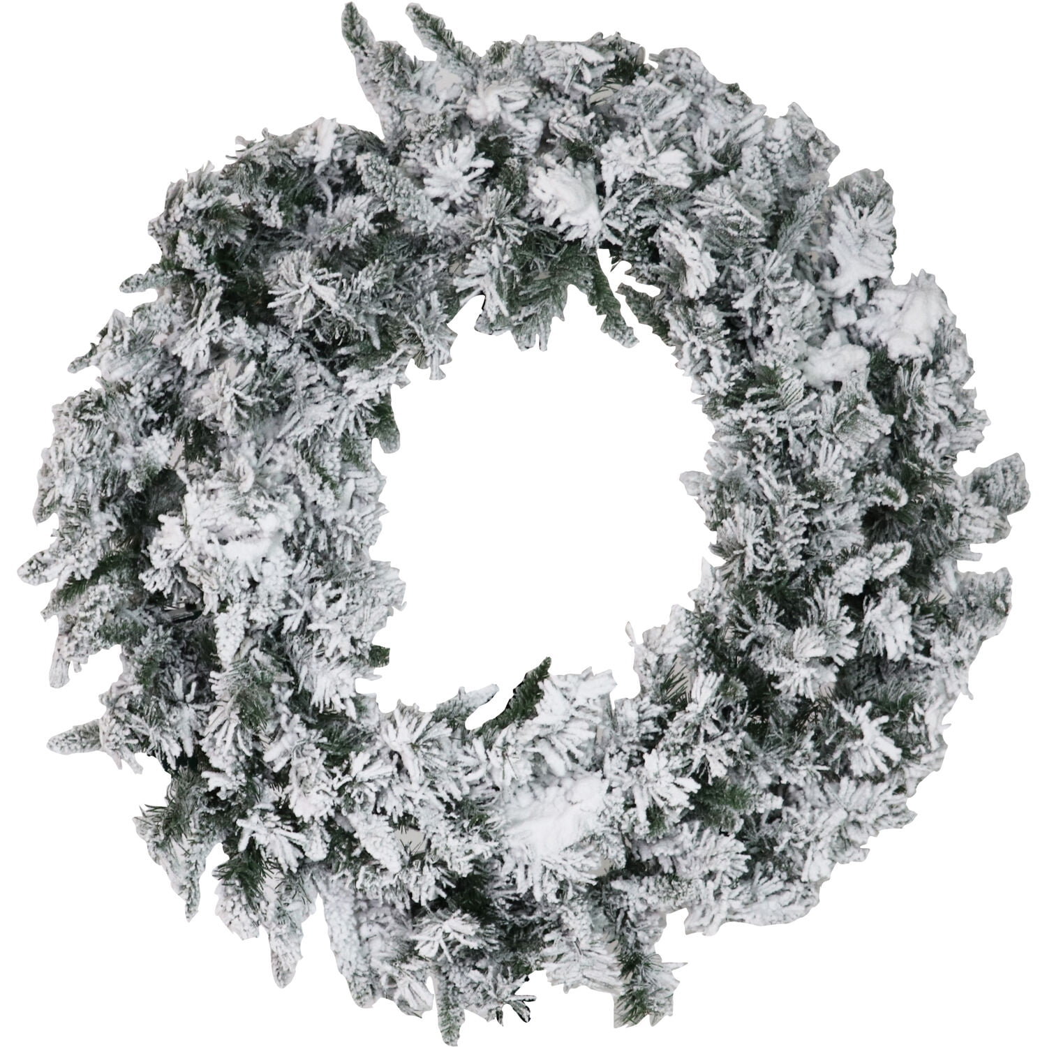 36-Inch Flocked Pine Artificial Christmas Wreath