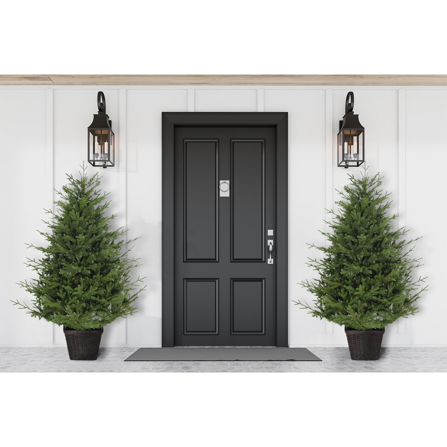 Adirondack 5-Foot Green PVC Potted Christmas Tree