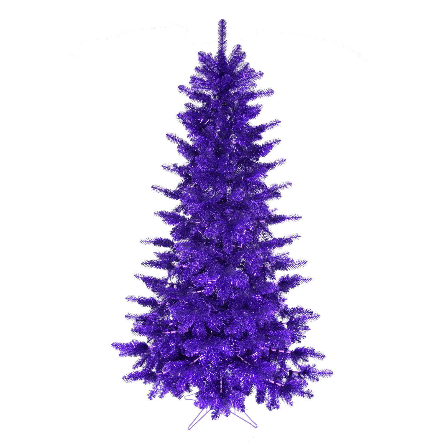Fraser Hill Farm 5-Ft. Spooky Purple Tinsel Tree, No Lights - image 1 of 2
