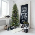 thumbnail image 1 of Fraser Hill Farm 6.5 Ft. Carmel Pine Slim Artificial Christmas Tree with Multi-Color LED String Lighting, 1 of 10