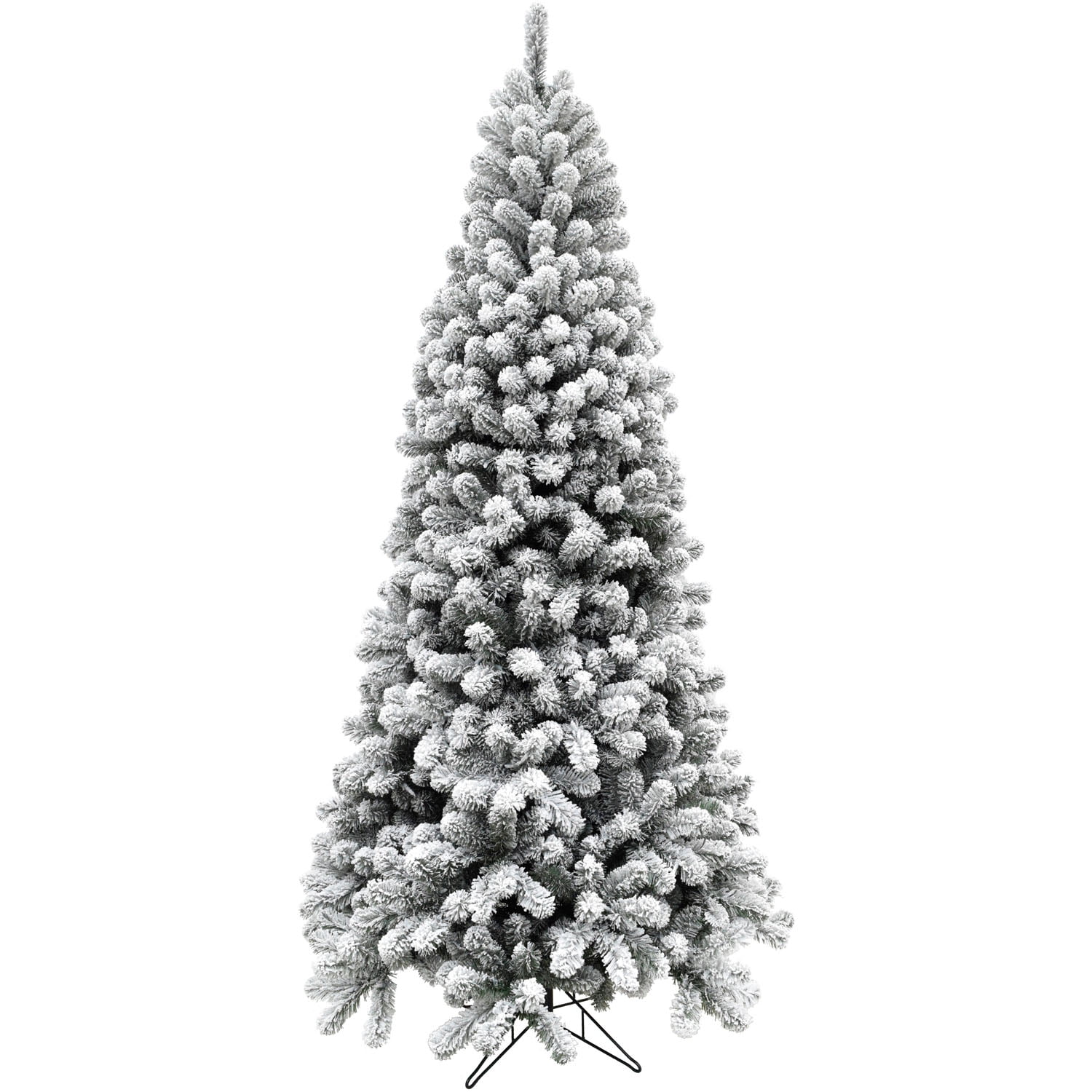 Fraser Hill Farm 6.5Ft Unlit Snow Flocked Alaskan Pine Artificial