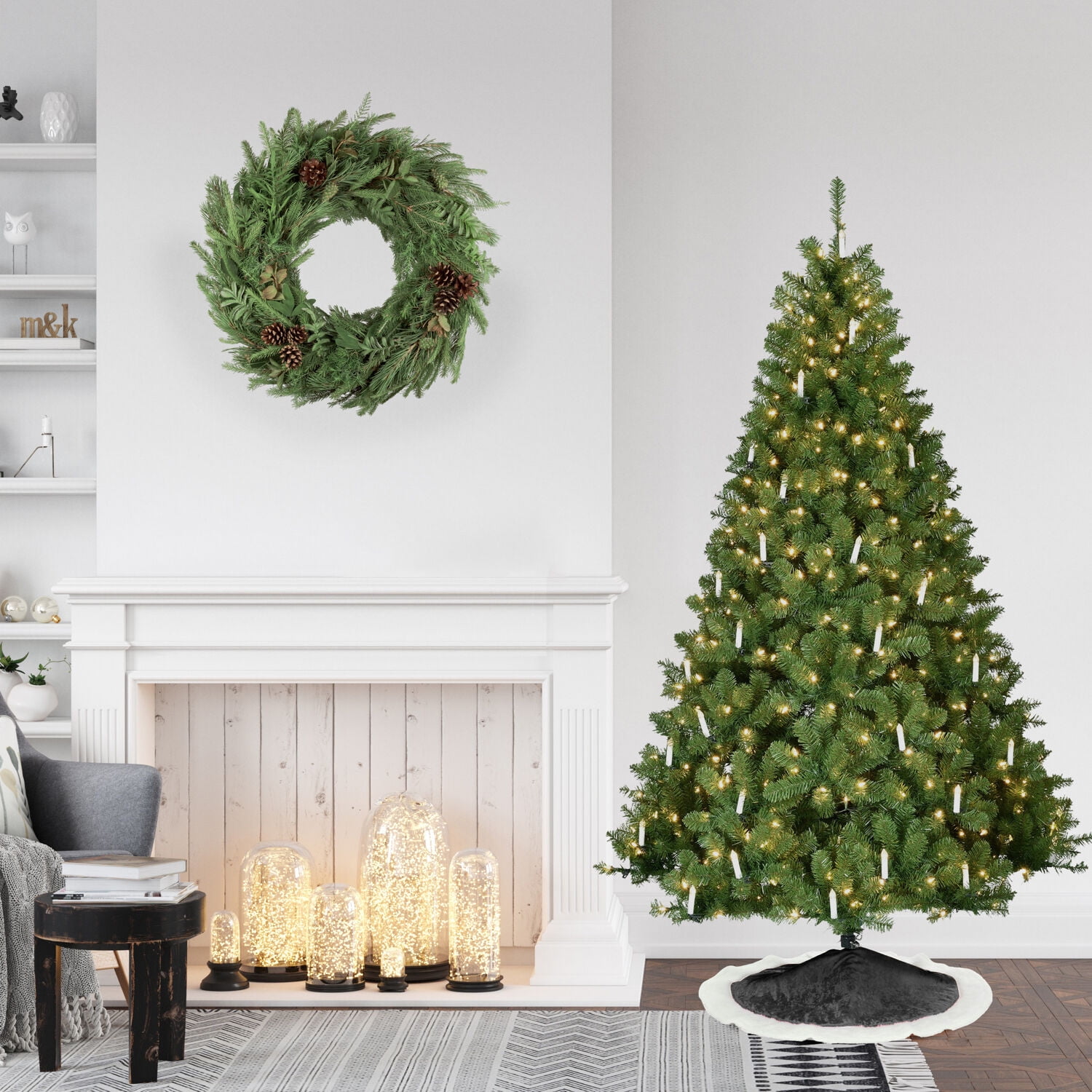 Fraser Hill Farm 6.5-Ft. Vintage Christmas Tree with Classic