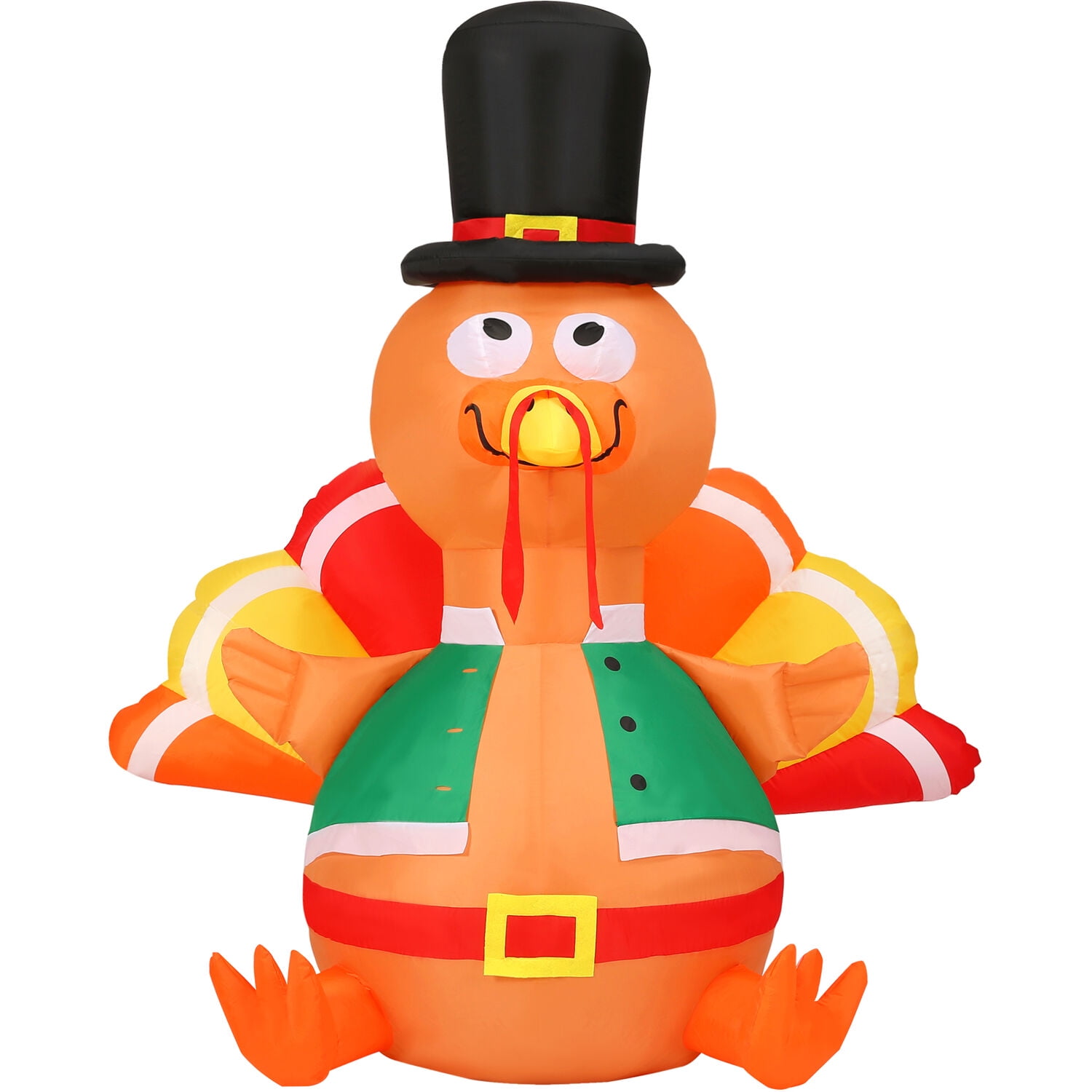 Fraser Hill Farm 6 Ft. Inflatable Thanksgiving Turkey with LED Lights