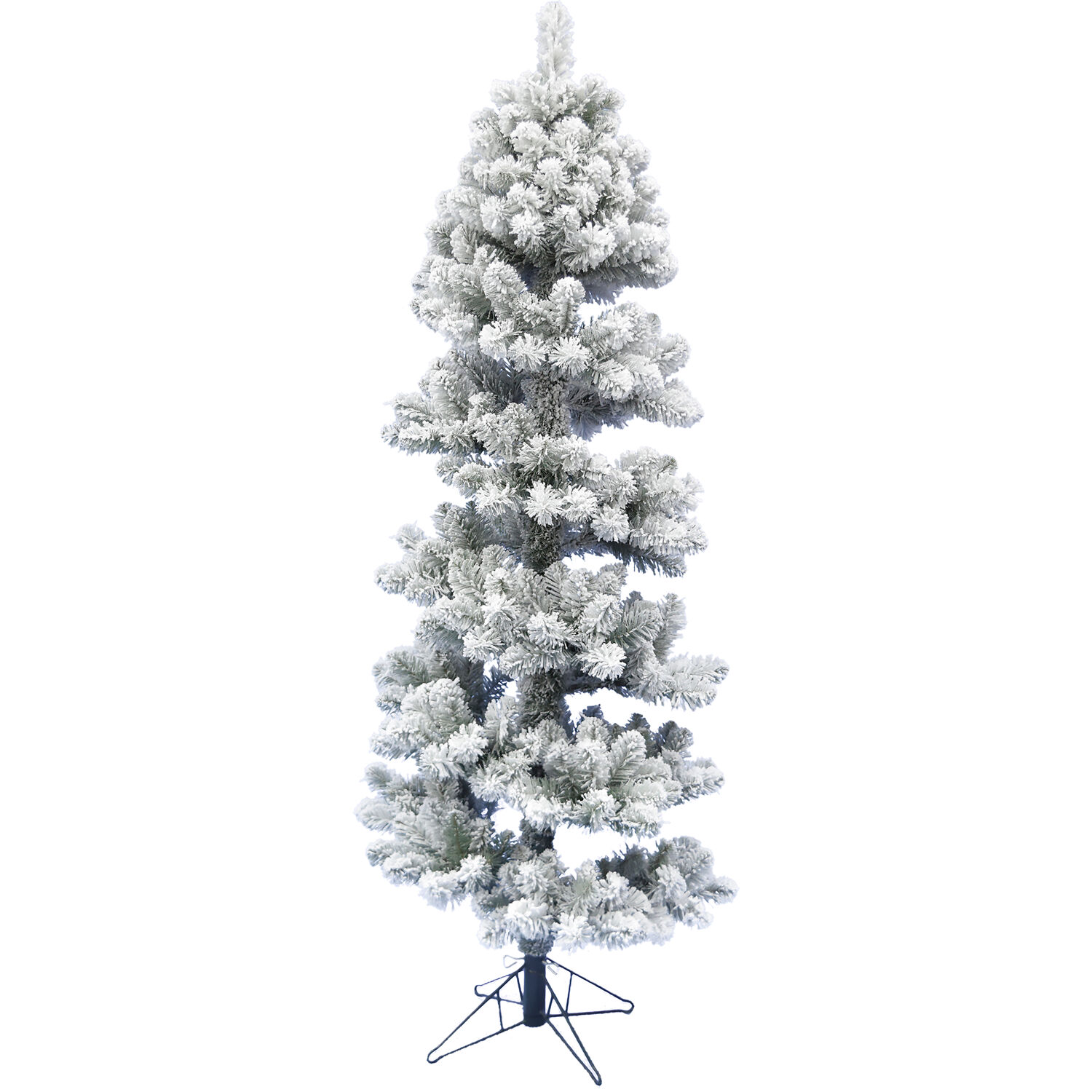 Fraser Hill Farm 6-Ft Snowy Spiral Porch Tree in Metal Base, No lights - image 1 of 6